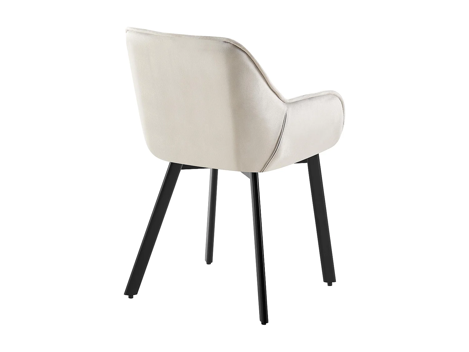 Lot de 2  chaises avec accoudoirs - Velours - Gris - Antigo