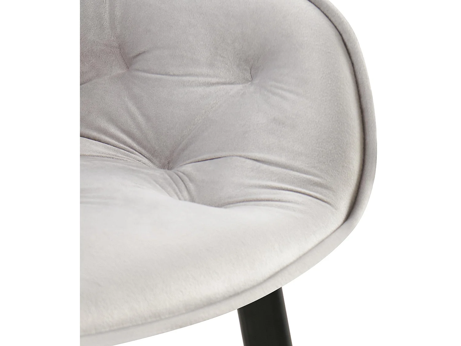 Lot de 2  chaises avec accoudoirs - Velours - Gris - Antigo