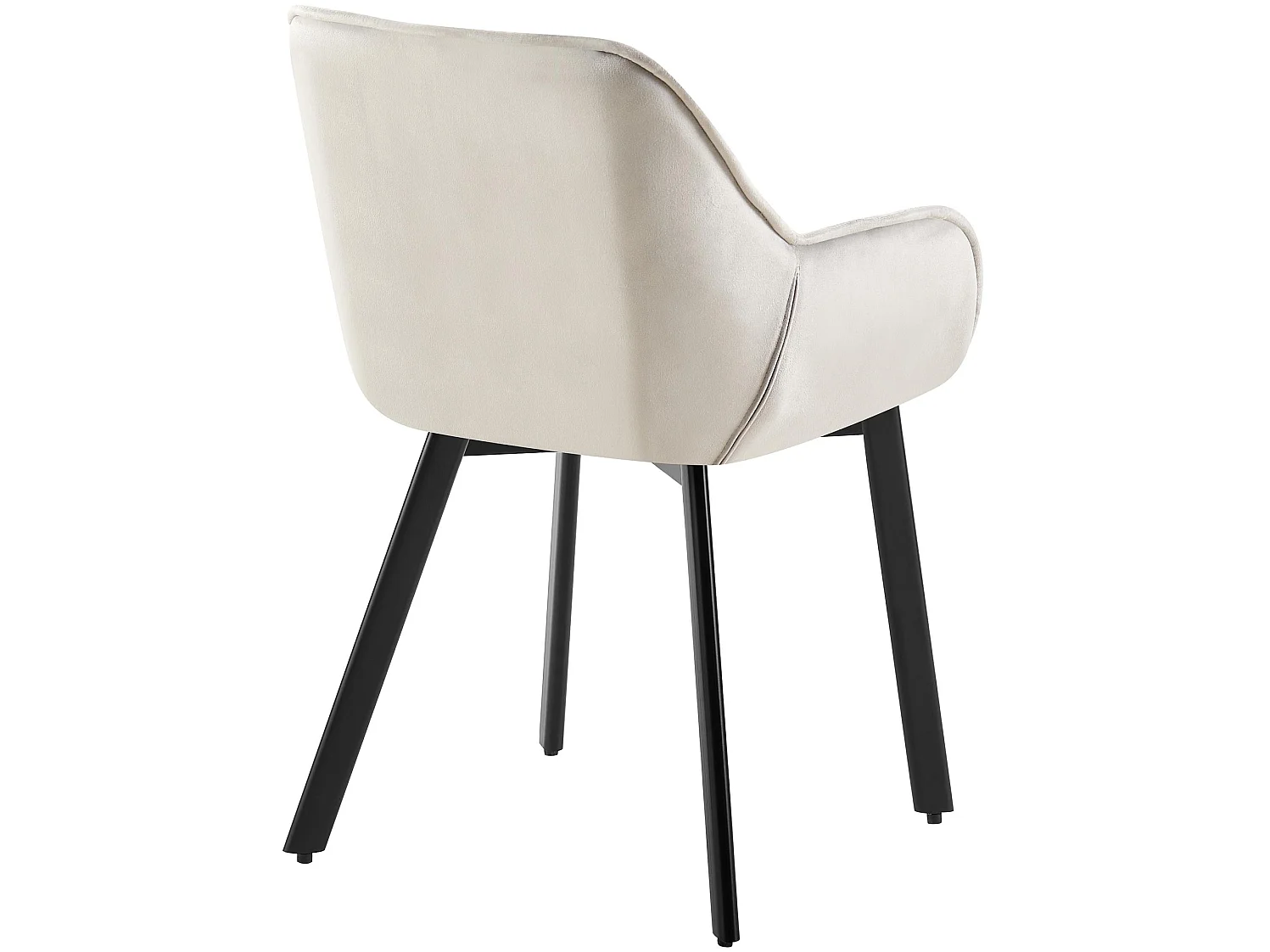 Lot de 2  chaises avec accoudoirs - Velours - Gris - Antigo