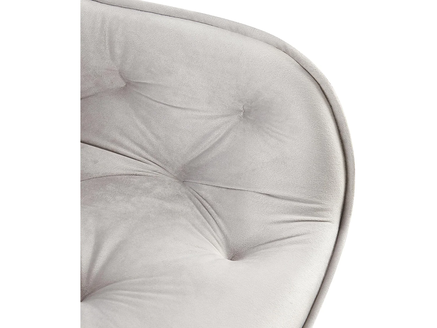 Lot de 2  chaises avec accoudoirs - Velours - Gris - Antigo