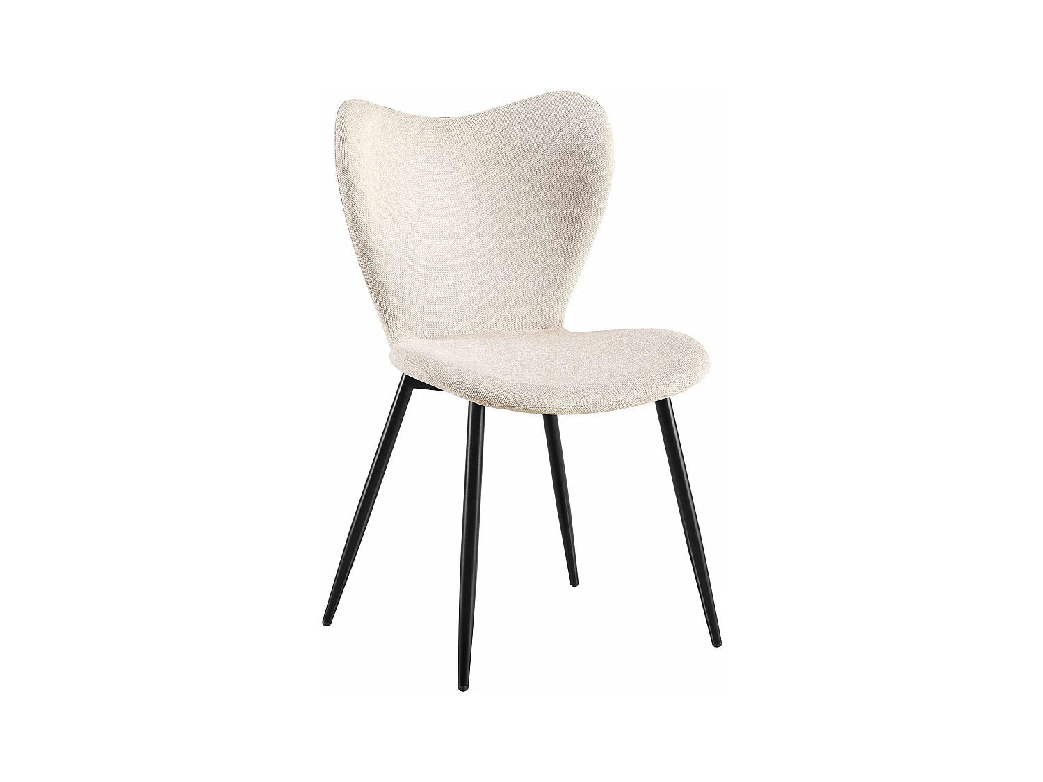 chaise salle à manger - Tissu - Crème - Maika