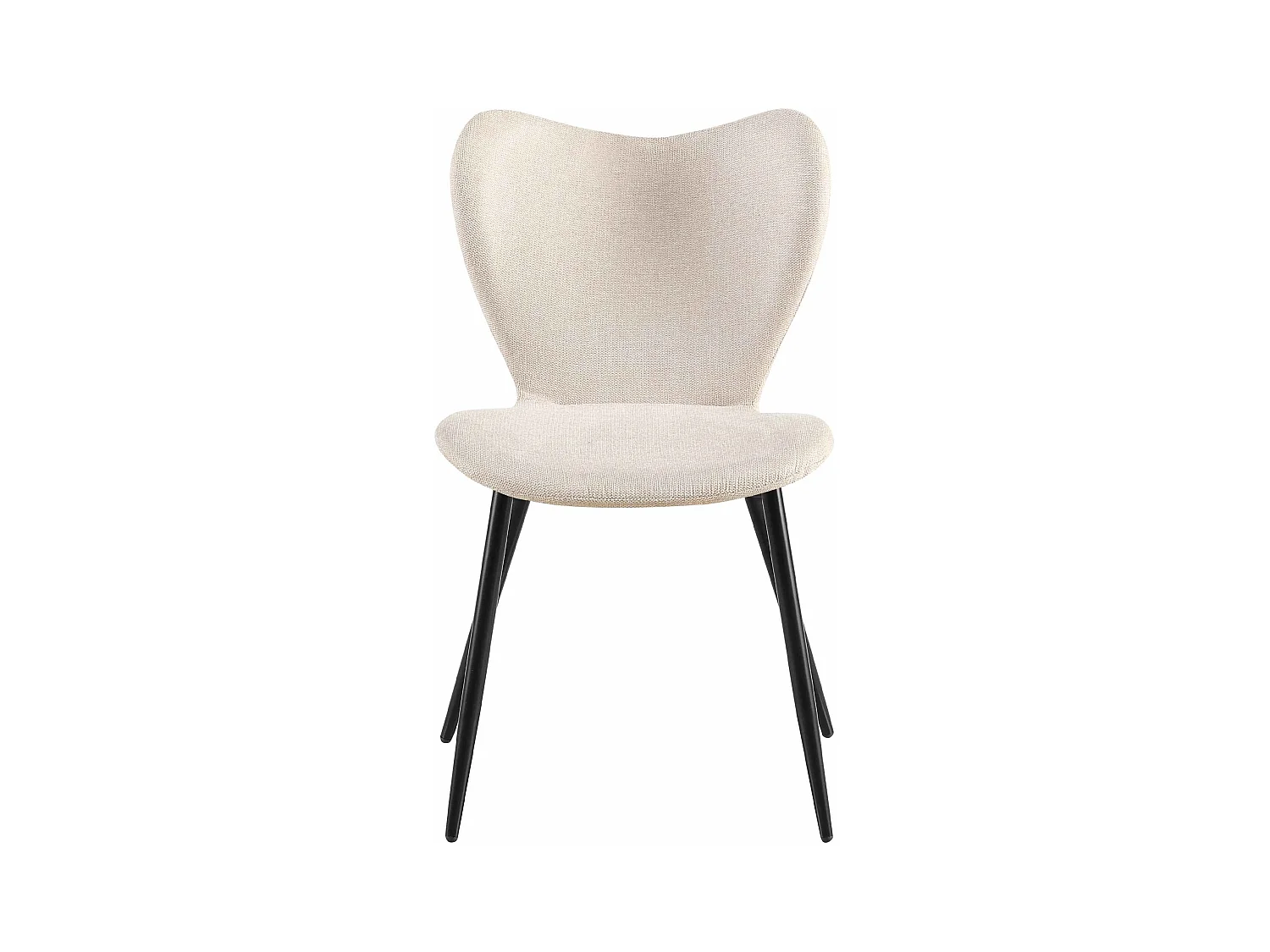 chaise salle à manger - Tissu - Crème - Maika