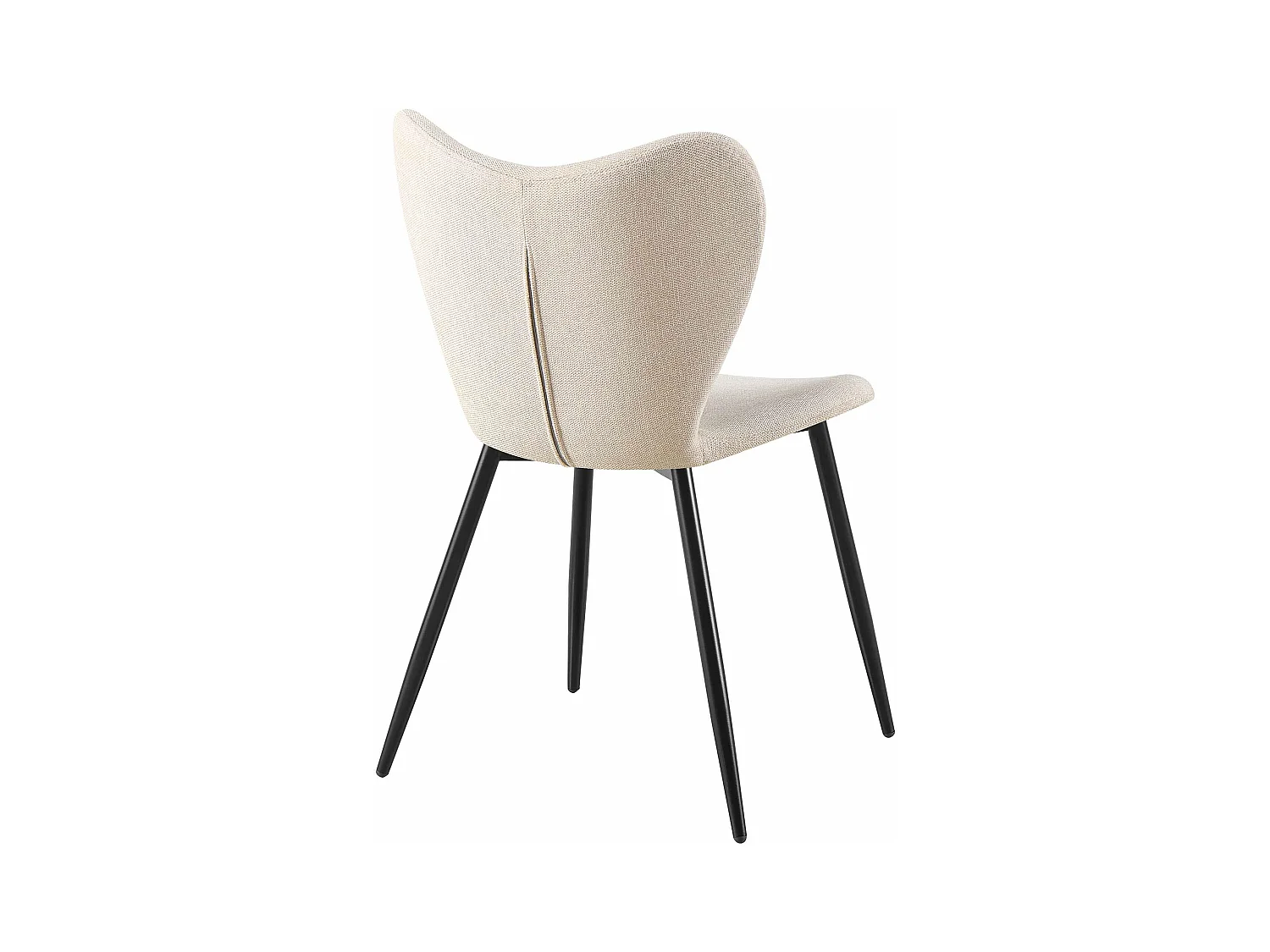 chaise salle à manger - Tissu - Crème - Maika