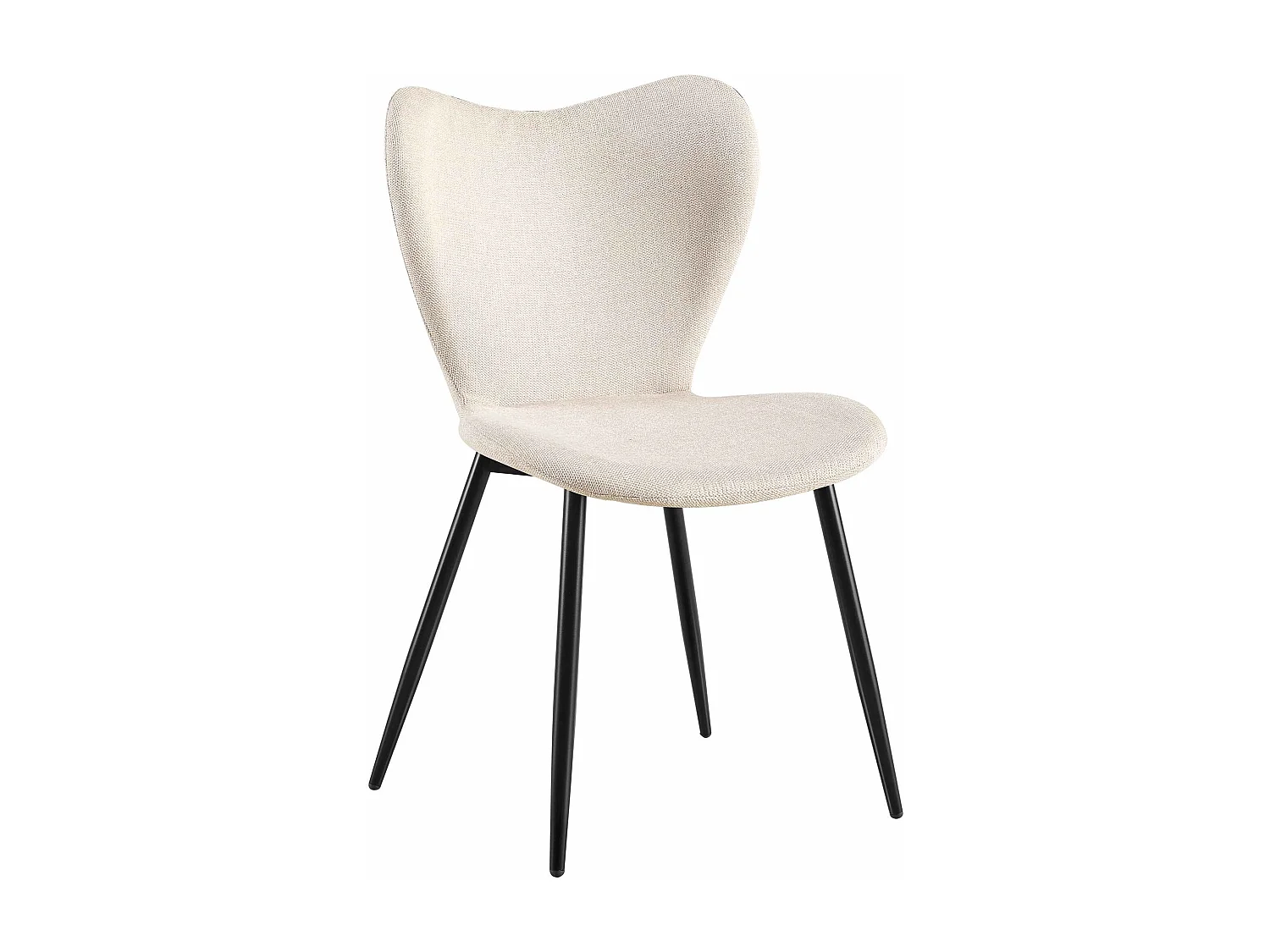 chaise salle à manger - Tissu - Crème - Maika