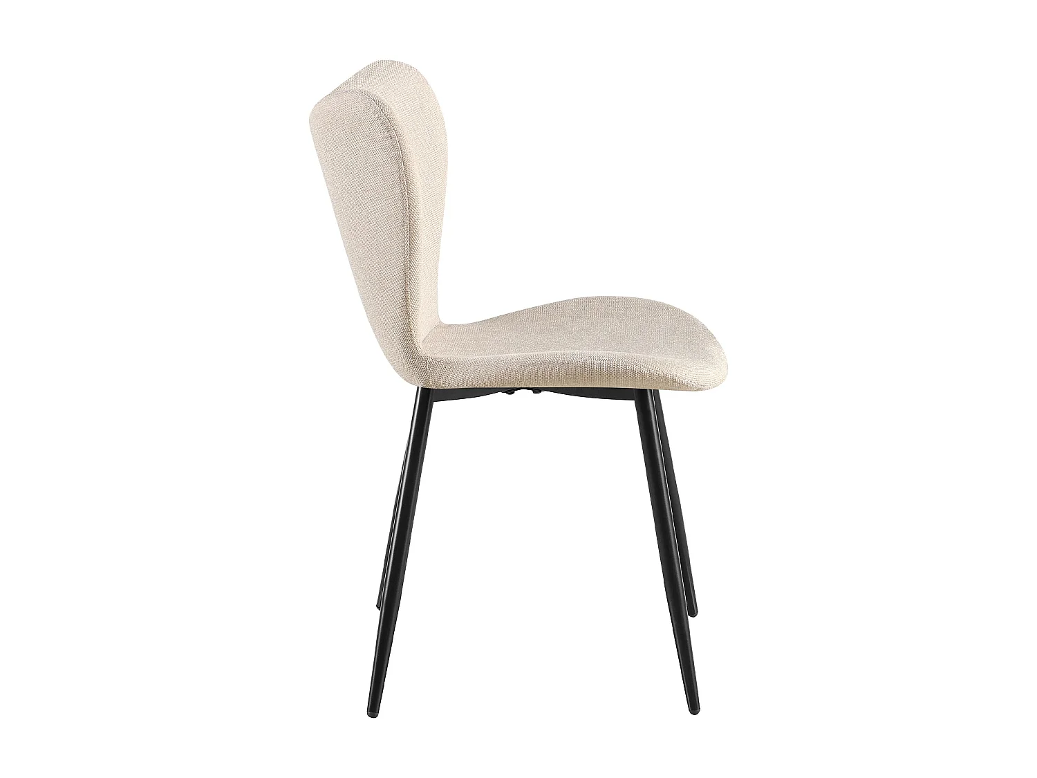 chaise salle à manger - Tissu - Crème - Maika