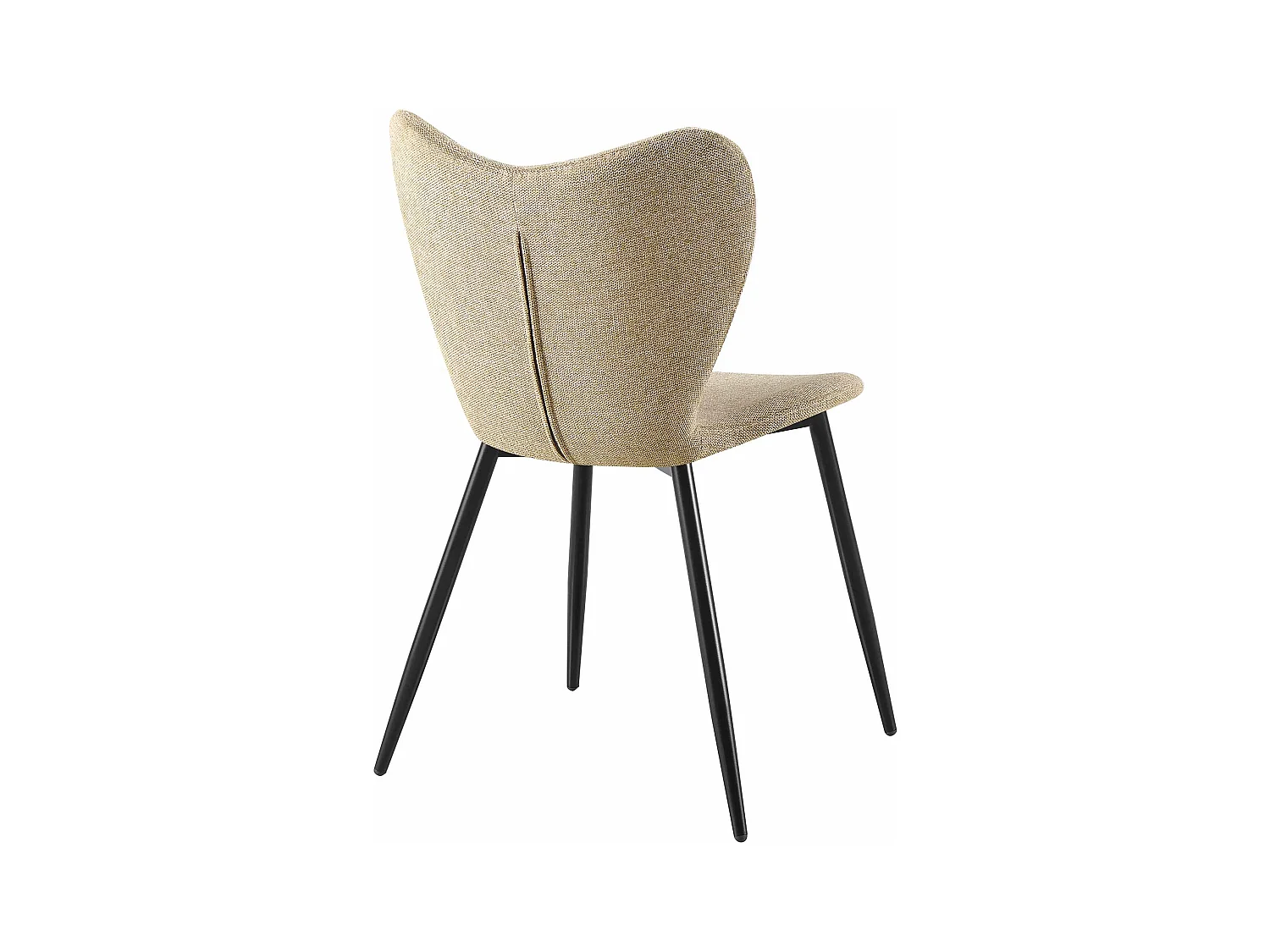 chaise salle à manger - Tissu - Taupe - Maika