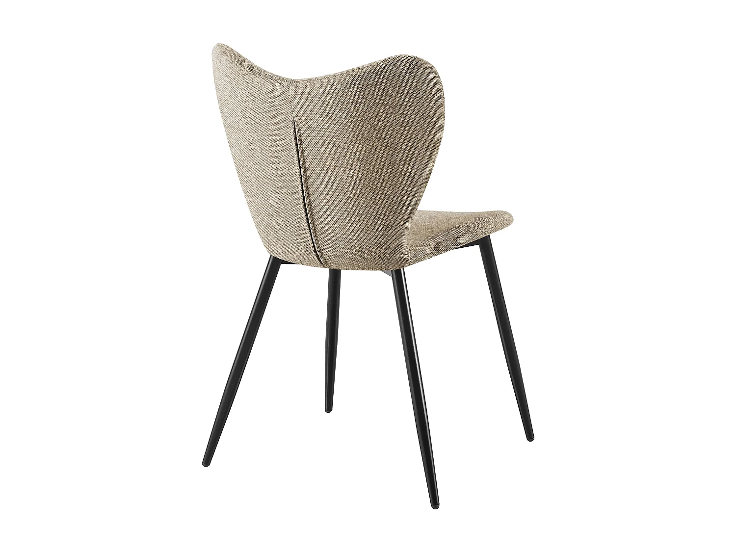 chaise salle à manger - Tissu - Taupe - Maika