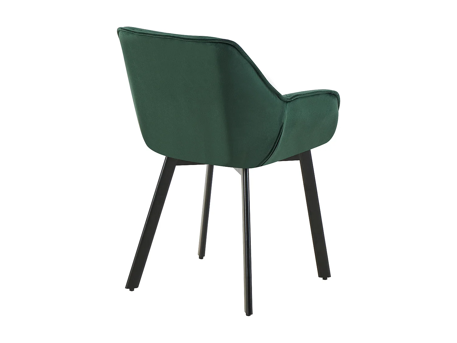 Lot de 2  chaises avec accoudoirs - Velours - Vert - Antigo