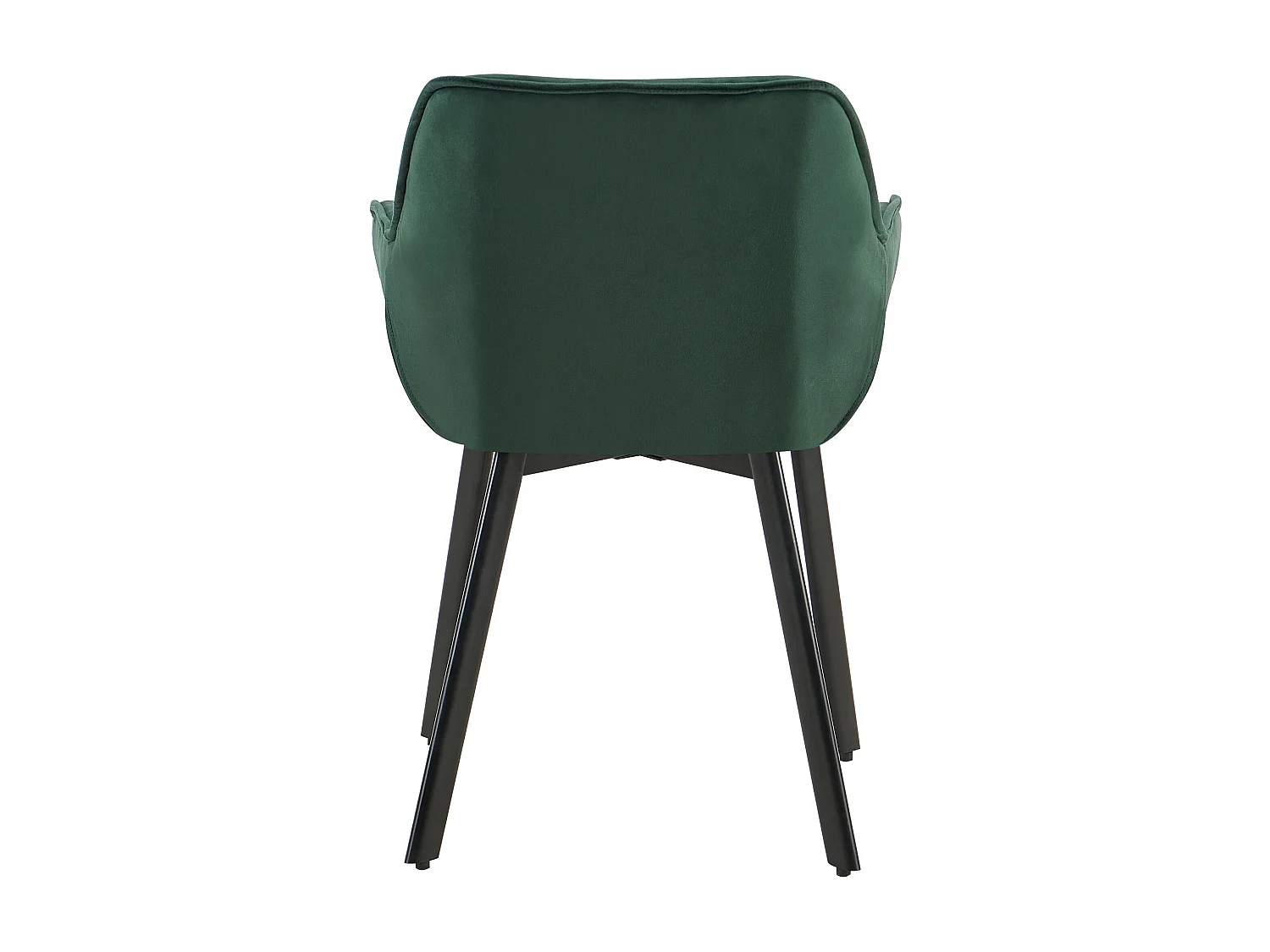 Lot de 2  chaises avec accoudoirs - Velours - Vert - Antigo