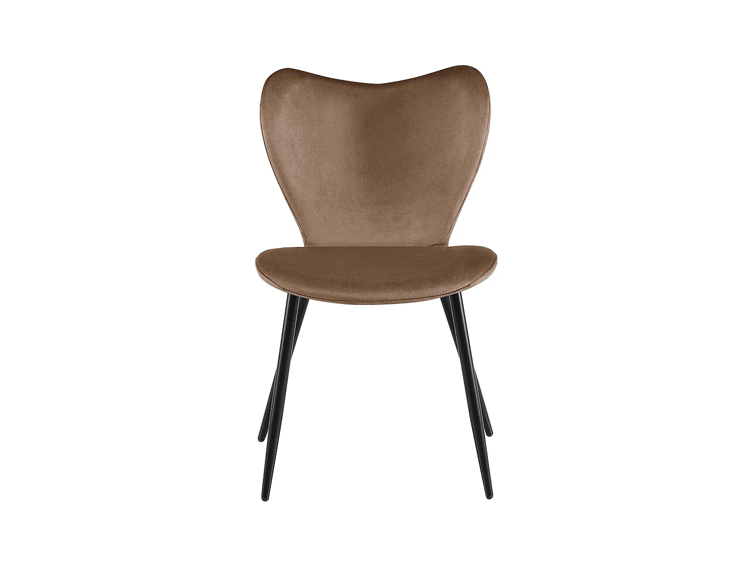 chaise salle à manger - Velours - Marron - Maika