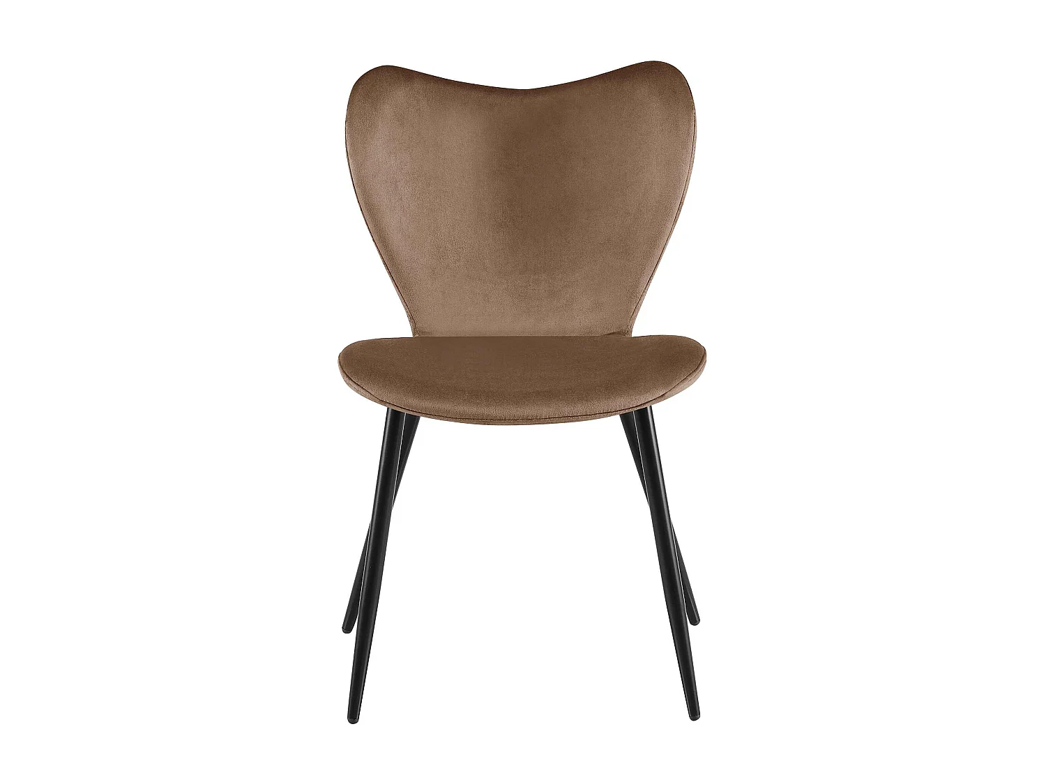 chaise salle à manger - Velours - Marron - Maika