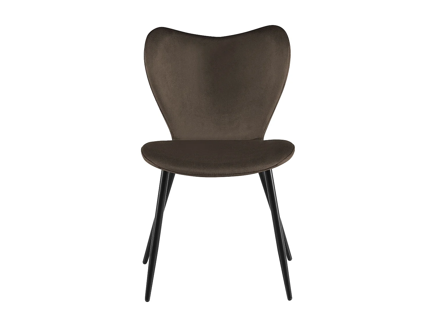 chaise salle à manger - Velours - Marron - Maika