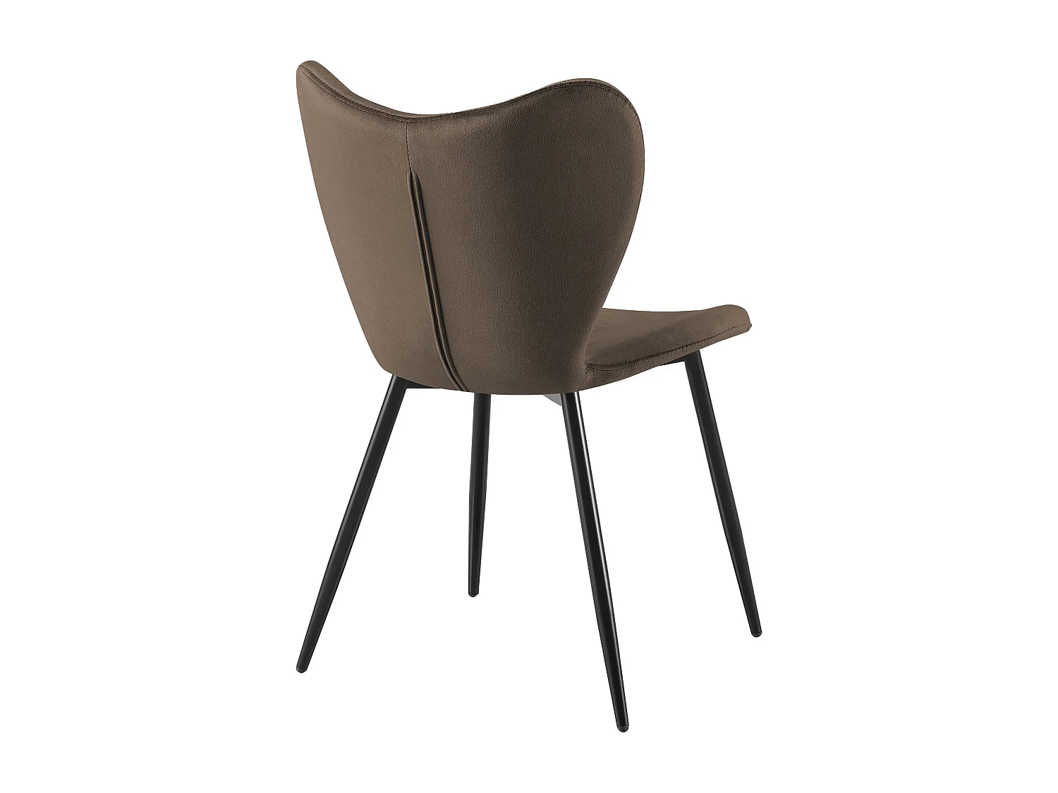 chaise salle à manger - Velours - Marron - Maika