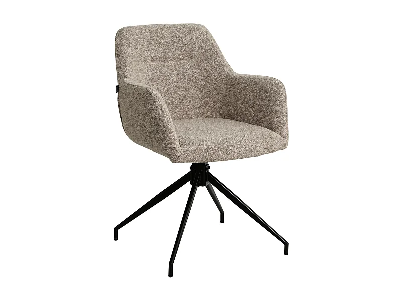 chaises avec accoudoirs - Tissu - Taupe - Merlinda