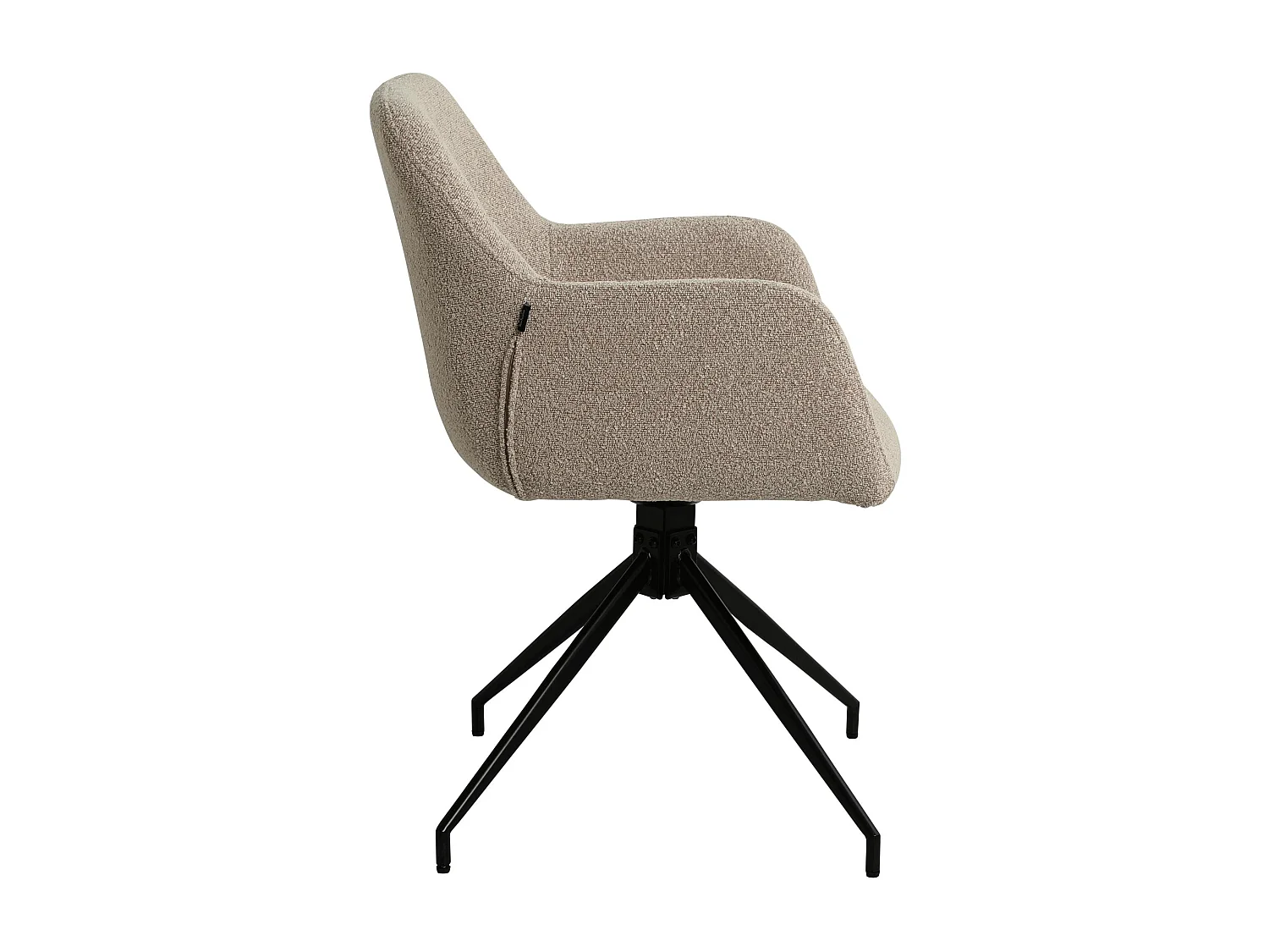 chaises avec accoudoirs - Tissu - Taupe - Merlinda