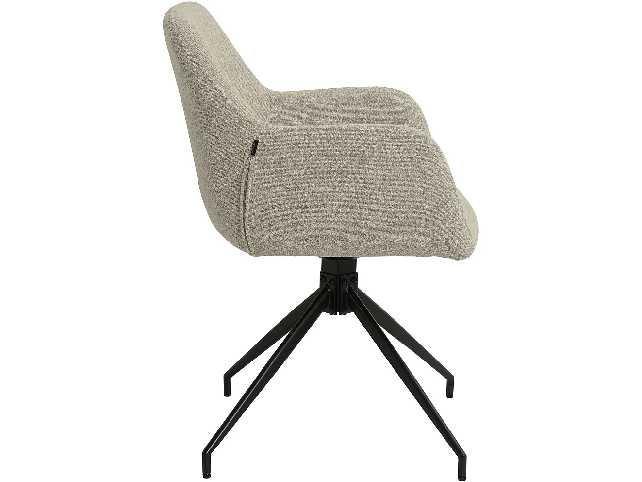 chaises avec accoudoirs - Tissu - Taupe - Merlinda