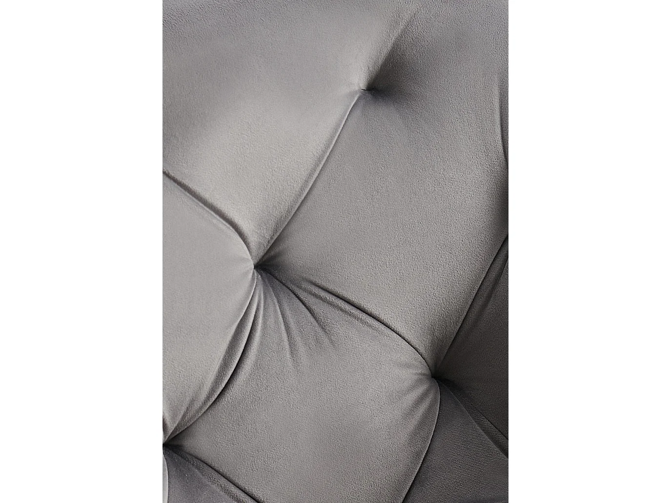 Lot de 2  chaises avec accoudoirs - Velours - Gris foncé - Antigo