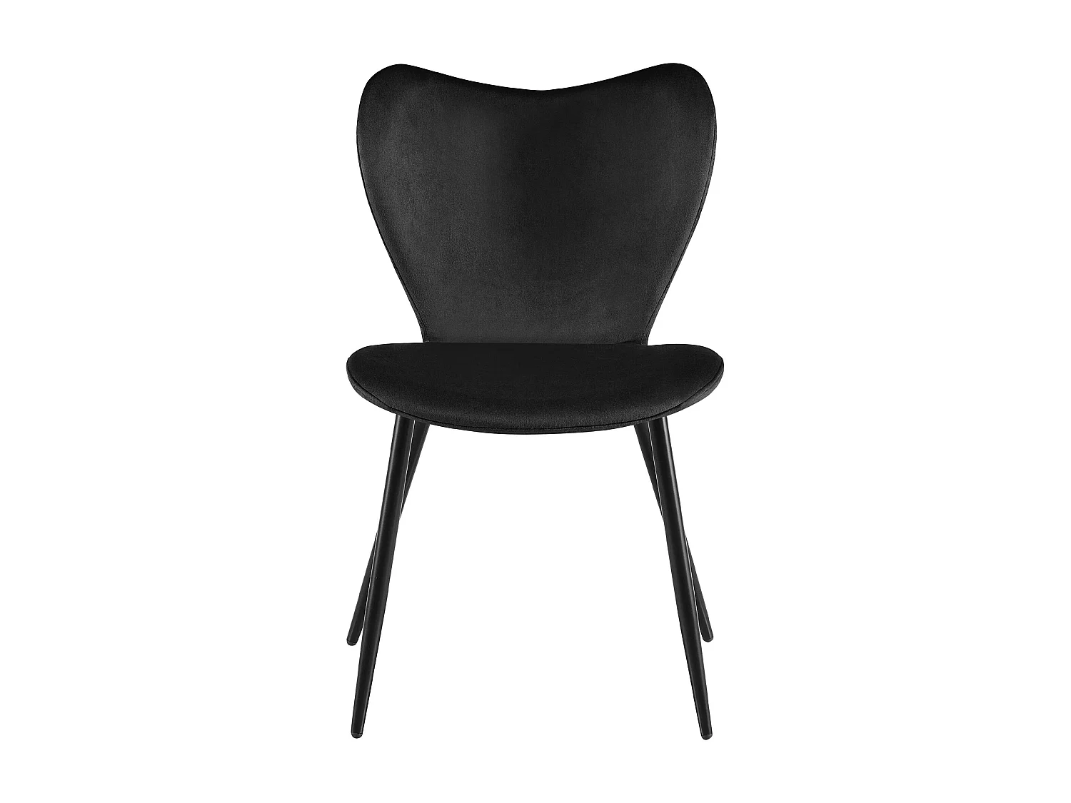 chaise salle à manger - Velours - Noir - Maika