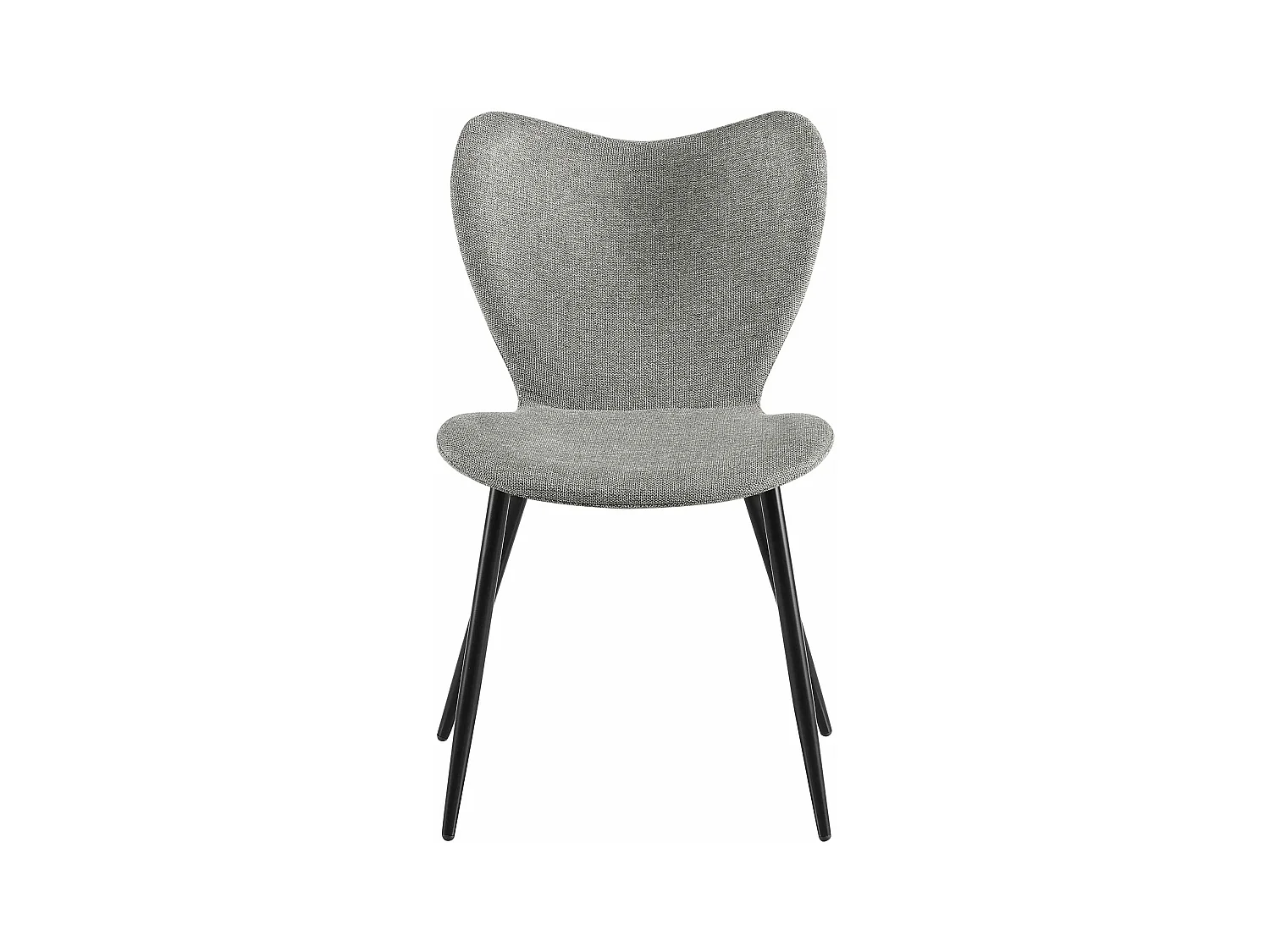 chaise salle à manger - Tissu - Gris - Maika