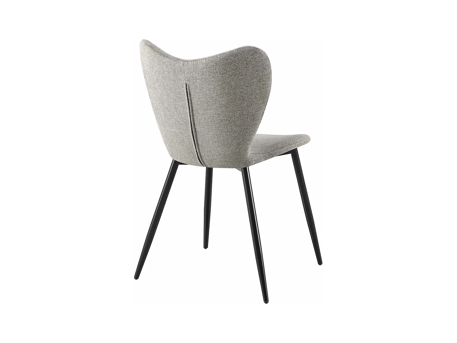 chaise salle à manger - Tissu - Gris - Maika