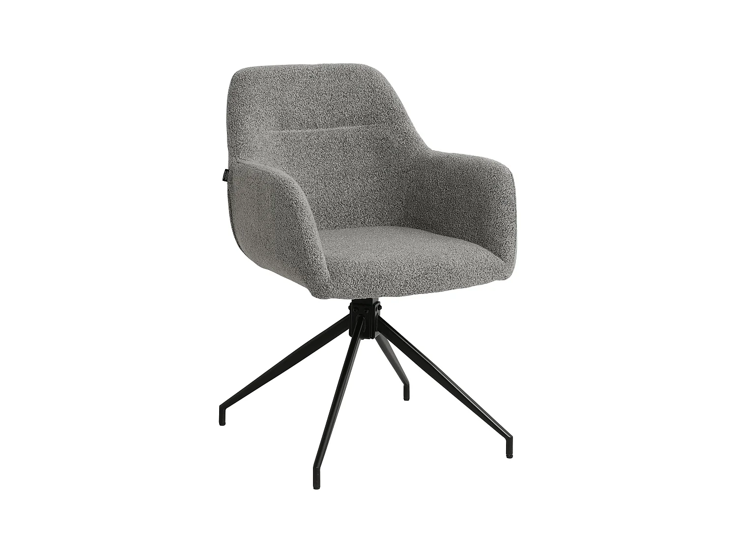 chaises avec accoudoirs - Tissu - Gris - Merlinda