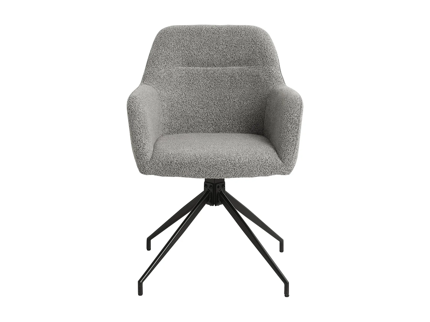 chaises avec accoudoirs - Tissu - Gris - Merlinda