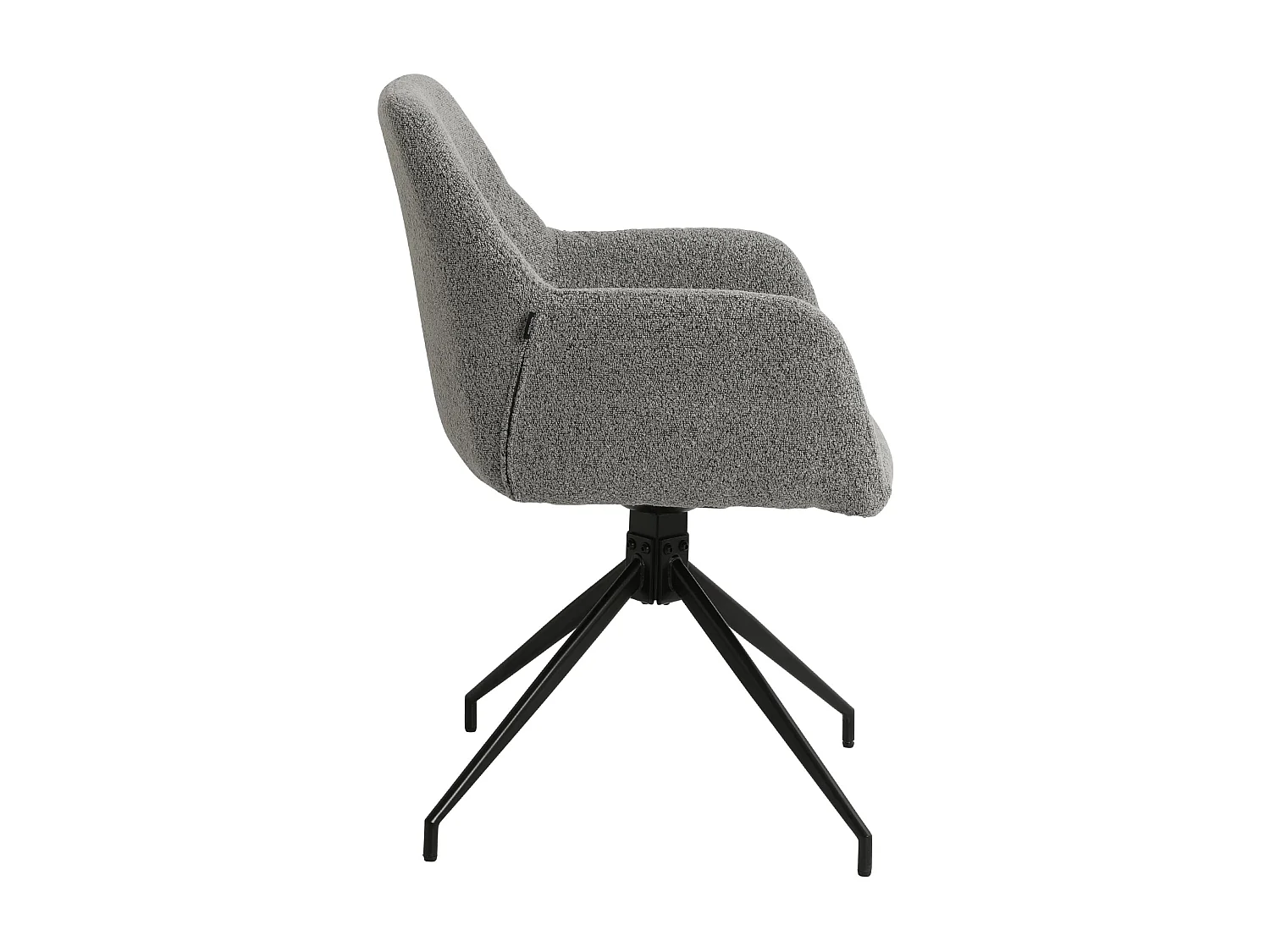 chaises avec accoudoirs - Tissu - Gris - Merlinda