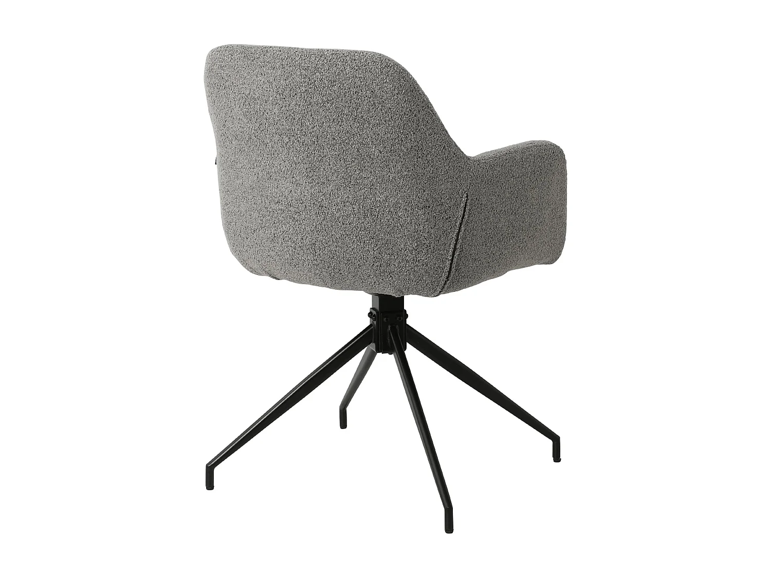 chaises avec accoudoirs - Tissu - Gris - Merlinda