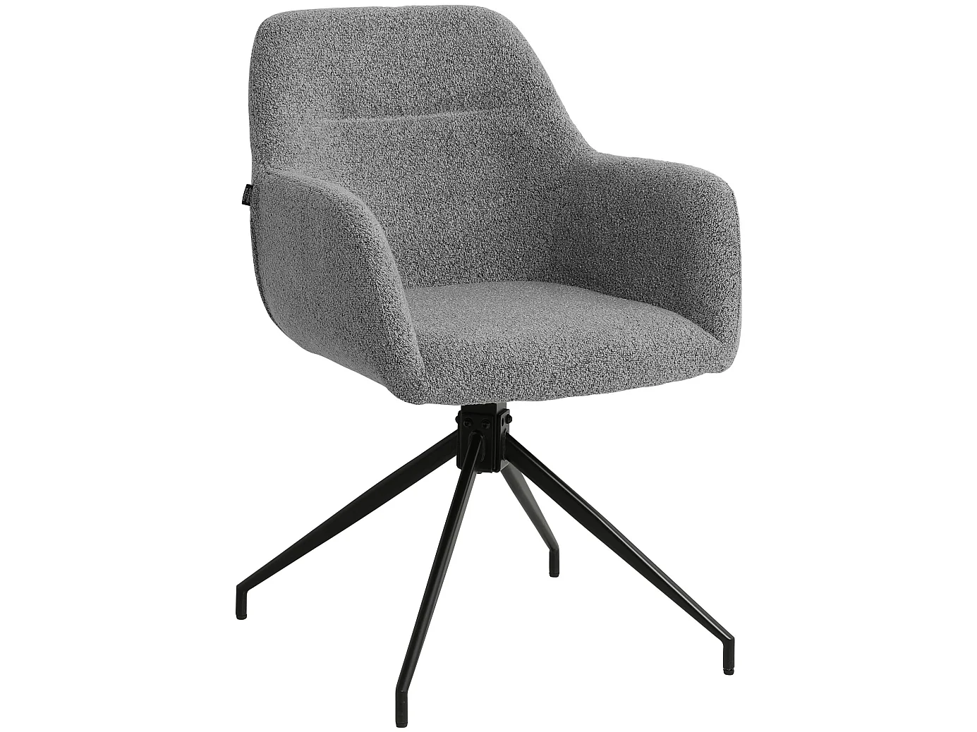 chaises avec accoudoirs - Tissu - Gris - Merlinda