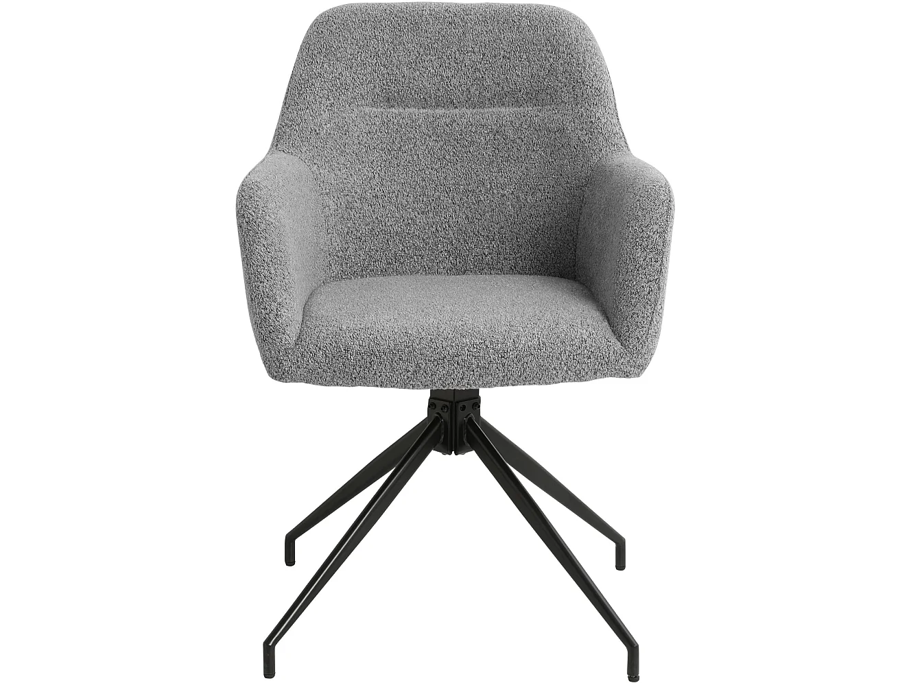 chaises avec accoudoirs - Tissu - Gris - Merlinda
