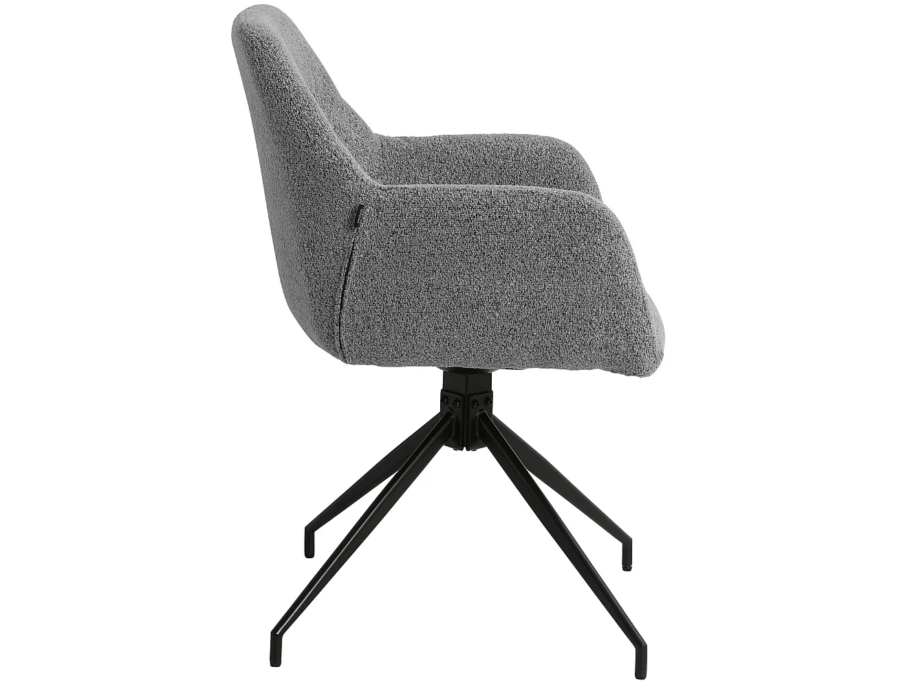 chaises avec accoudoirs - Tissu - Gris - Merlinda