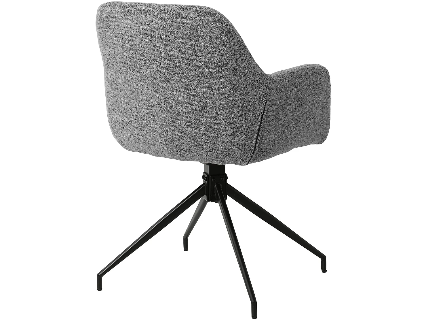 chaises avec accoudoirs - Tissu - Gris - Merlinda