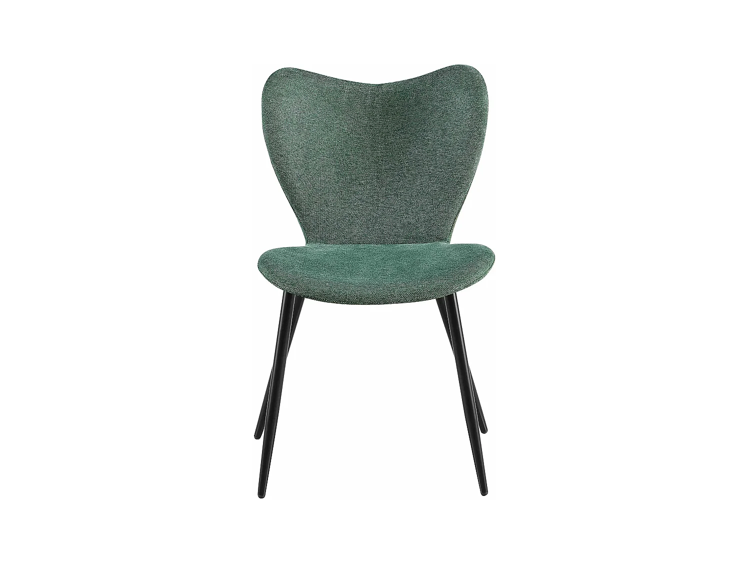 chaise salle à manger - Tissu - Vert - Maika