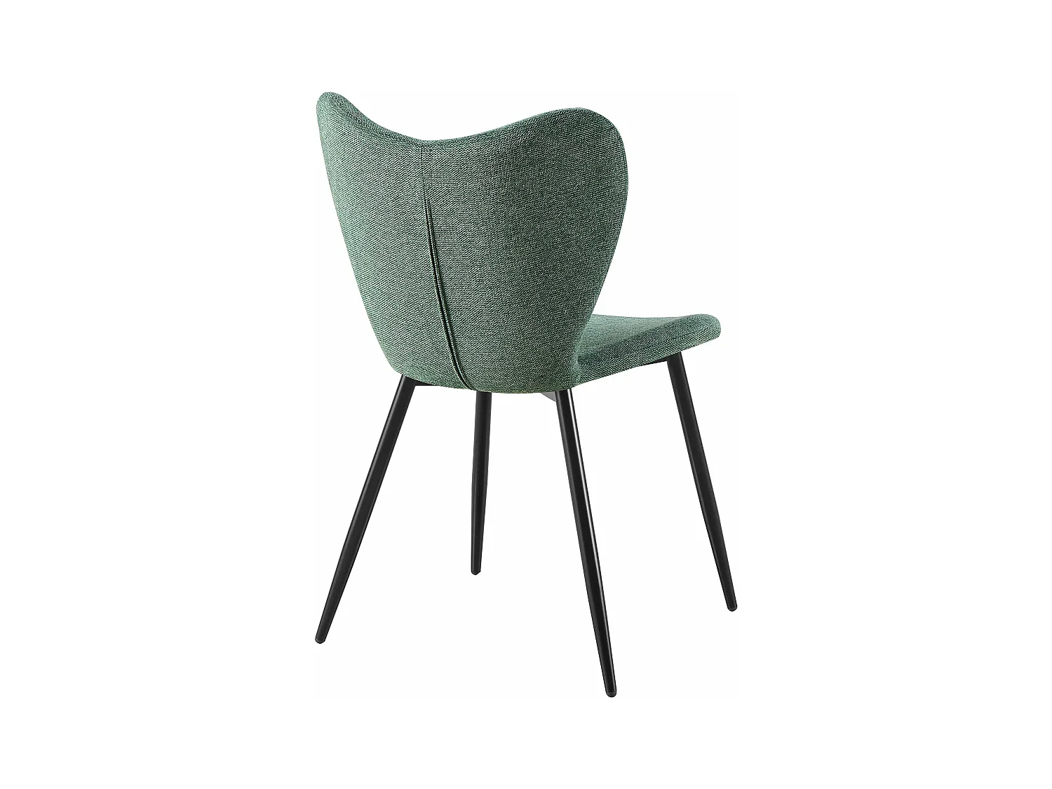 chaise salle à manger - Tissu - Vert - Maika