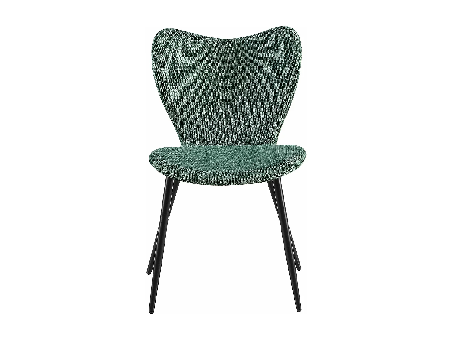 chaise salle à manger - Tissu - Vert - Maika