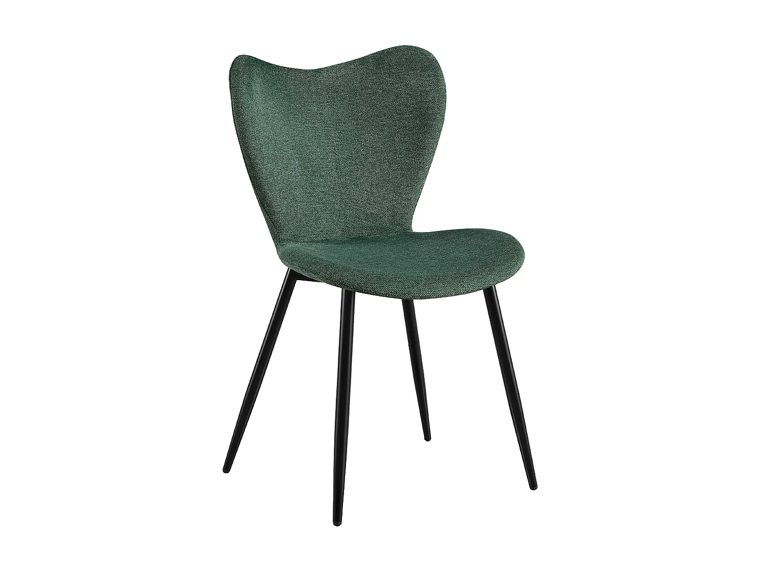 chaise salle à manger - Tissu - Vert - Maika