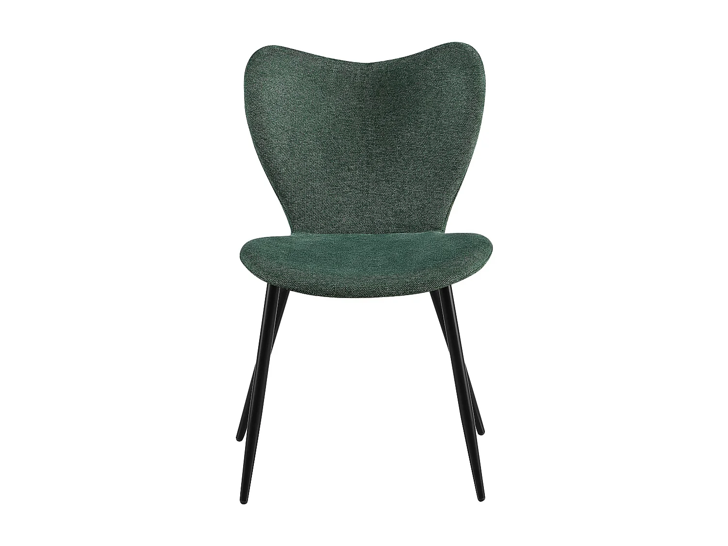 chaise salle à manger - Tissu - Vert - Maika