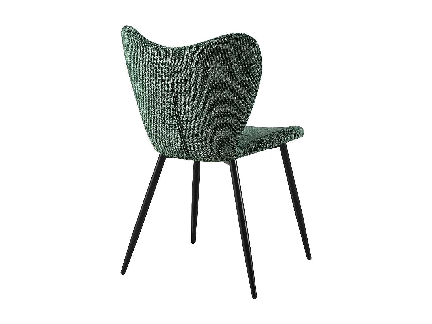 chaise salle à manger - Tissu - Vert - Maika