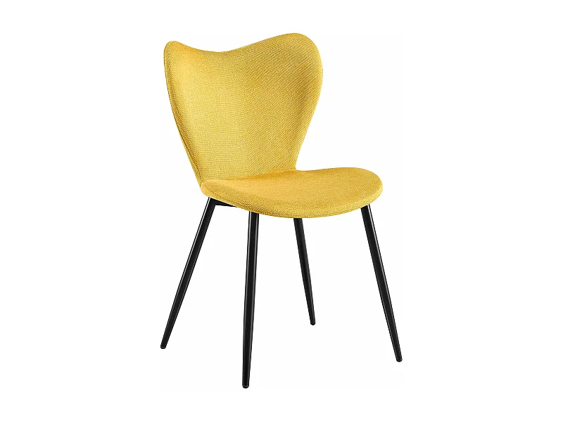 chaise salle à manger - Tissu - Jaune - Maika