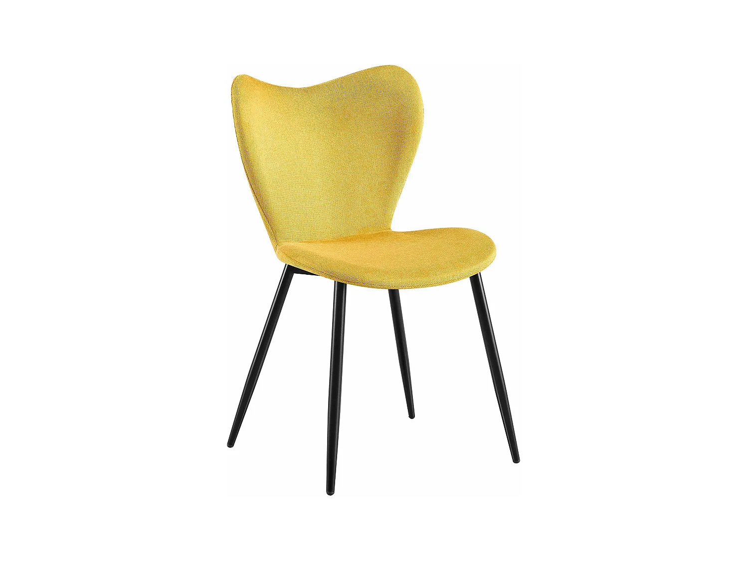 chaise salle à manger - Tissu - Jaune - Maika