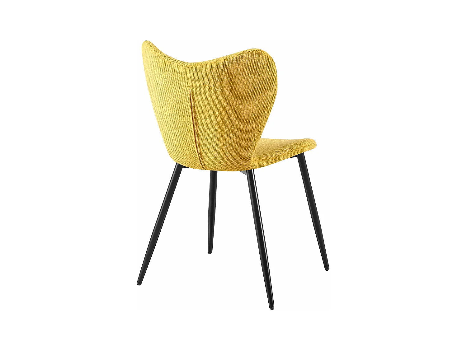 chaise salle à manger - Tissu - Jaune - Maika