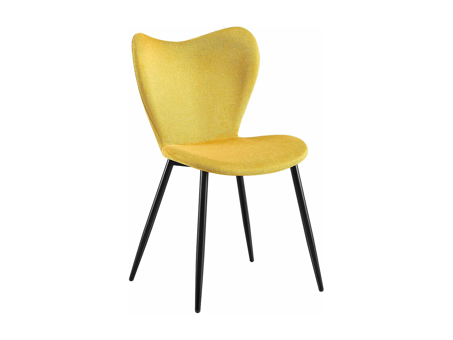 chaise salle à manger - Tissu - Jaune - Maika