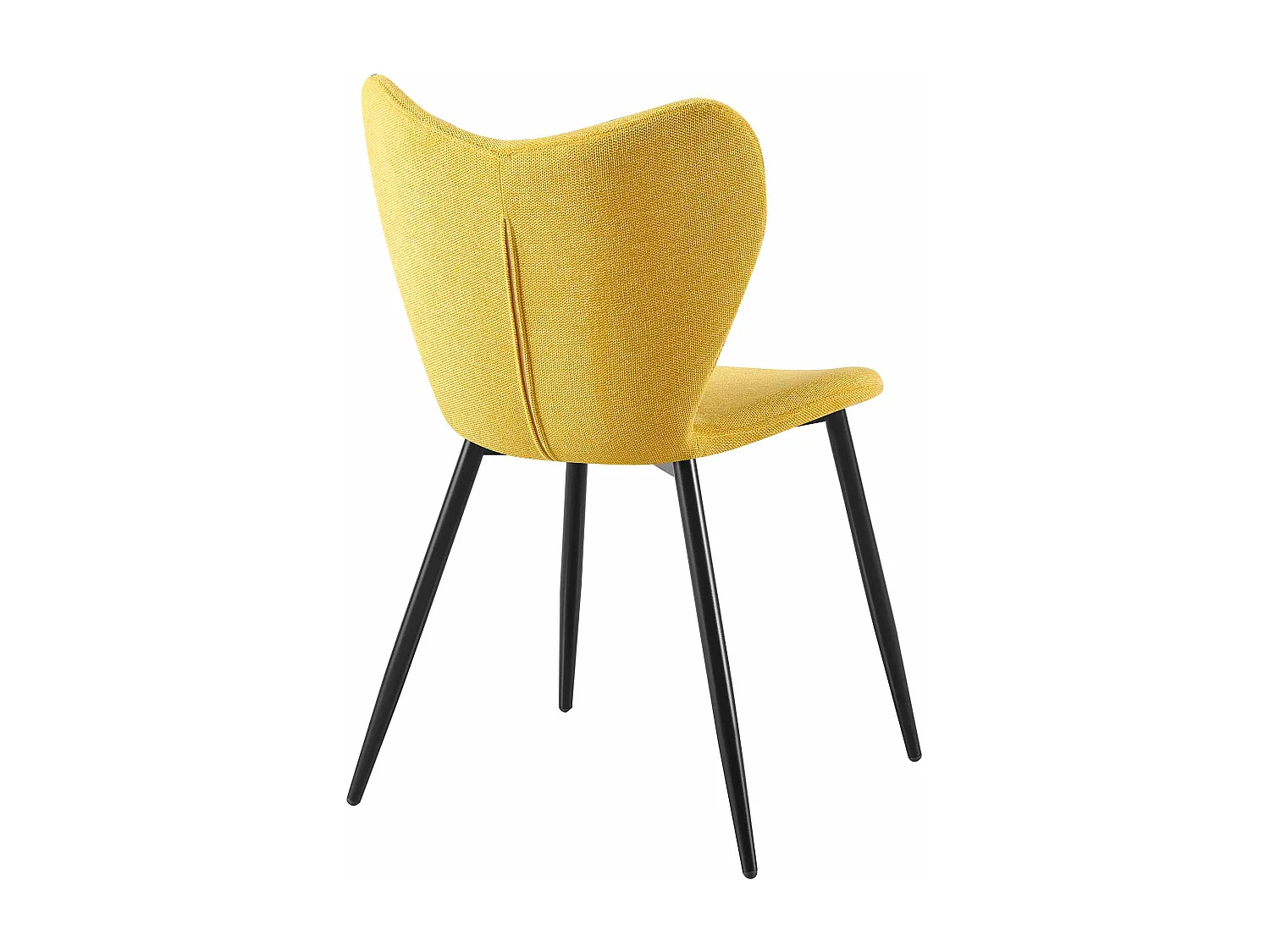 chaise salle à manger - Tissu - Jaune - Maika