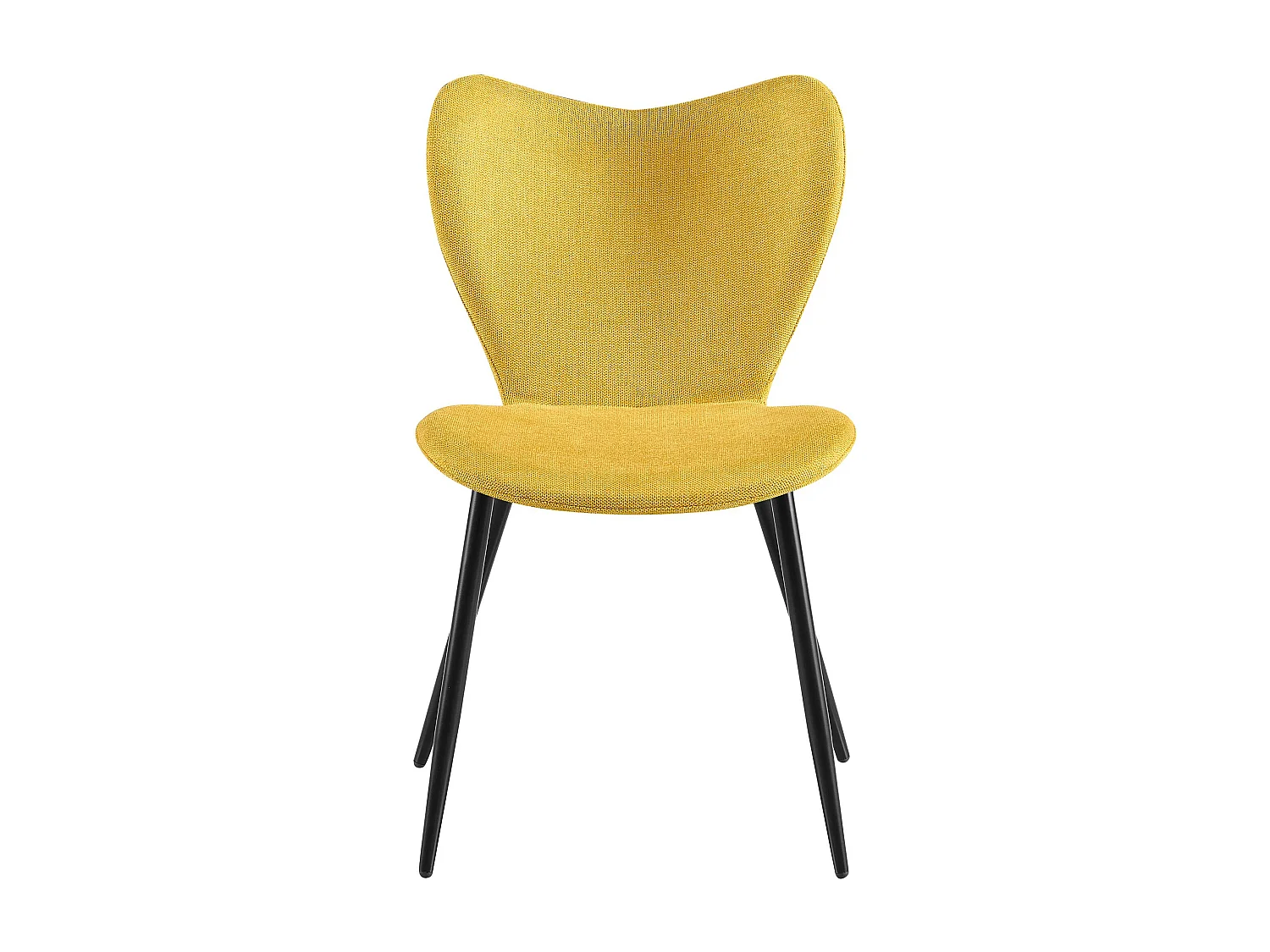 chaise salle à manger - Tissu - Jaune - Maika