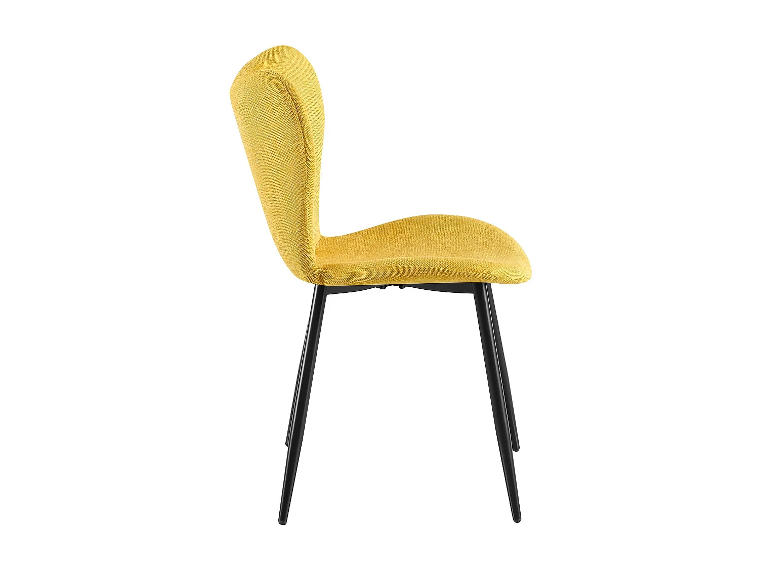 chaise salle à manger - Tissu - Jaune - Maika
