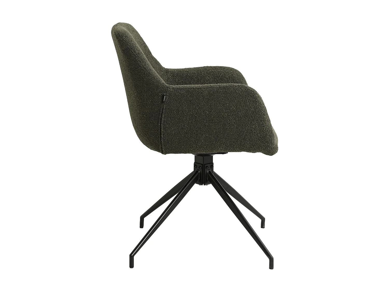 chaises avec accoudoirs - Tissu - Vert foncé - Merlinda