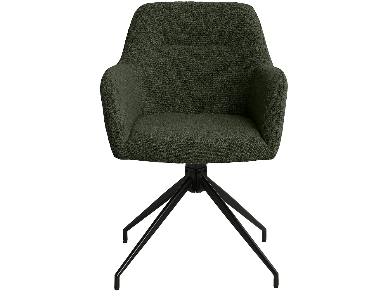 chaises avec accoudoirs - Tissu - Vert foncé - Merlinda