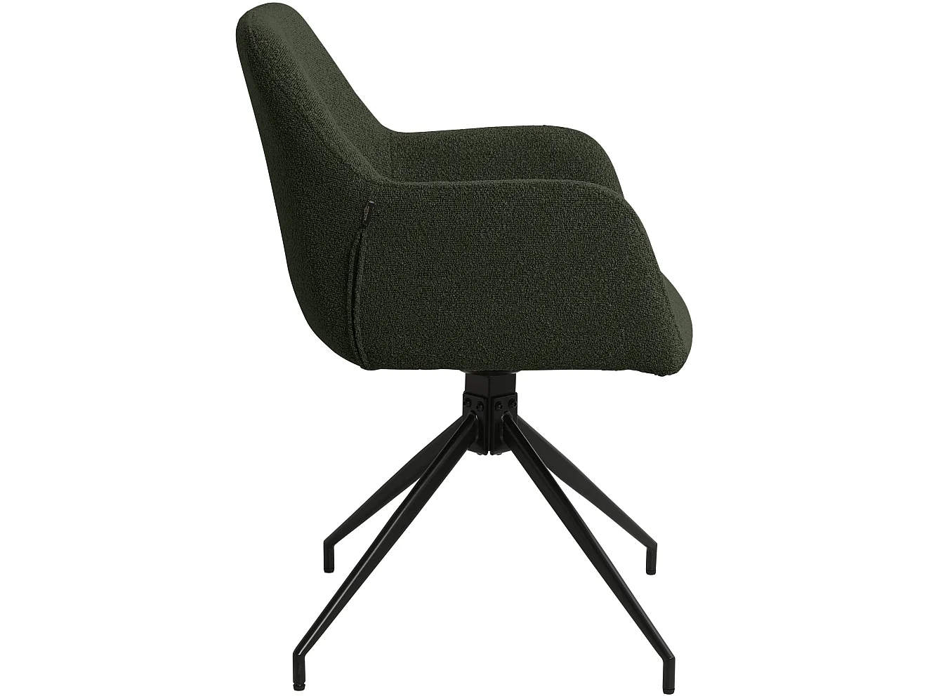 chaises avec accoudoirs - Tissu - Vert foncé - Merlinda