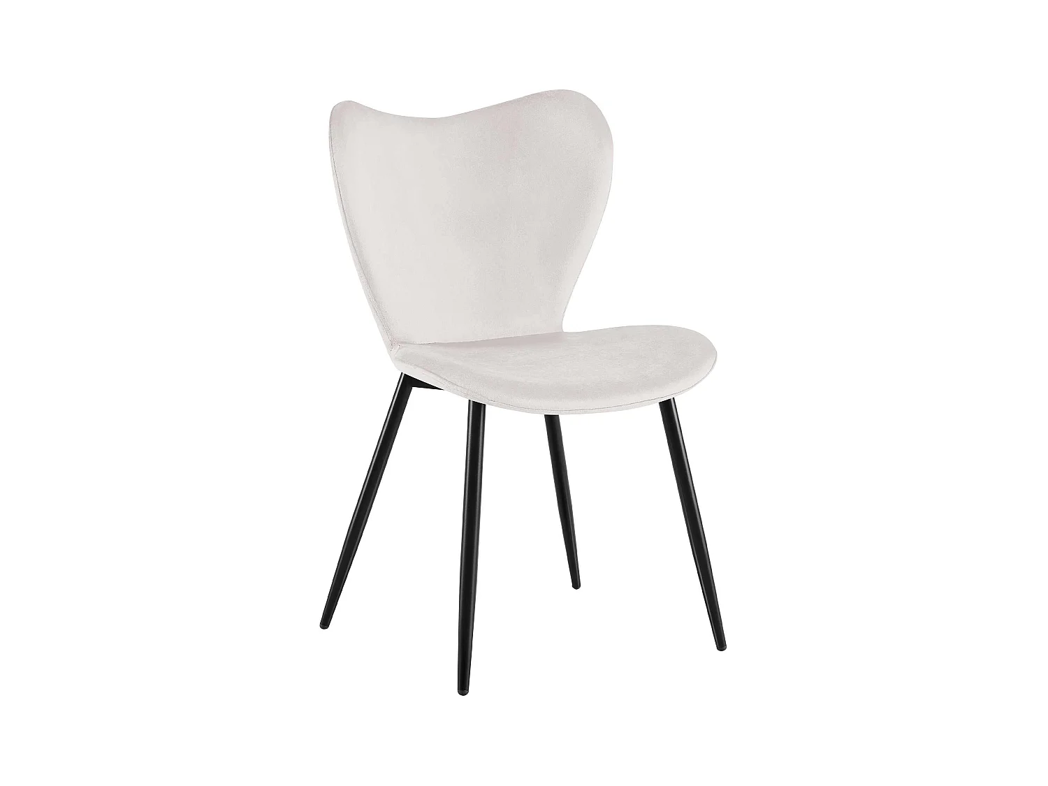 chaise salle à manger - Velours - Gris - Maika