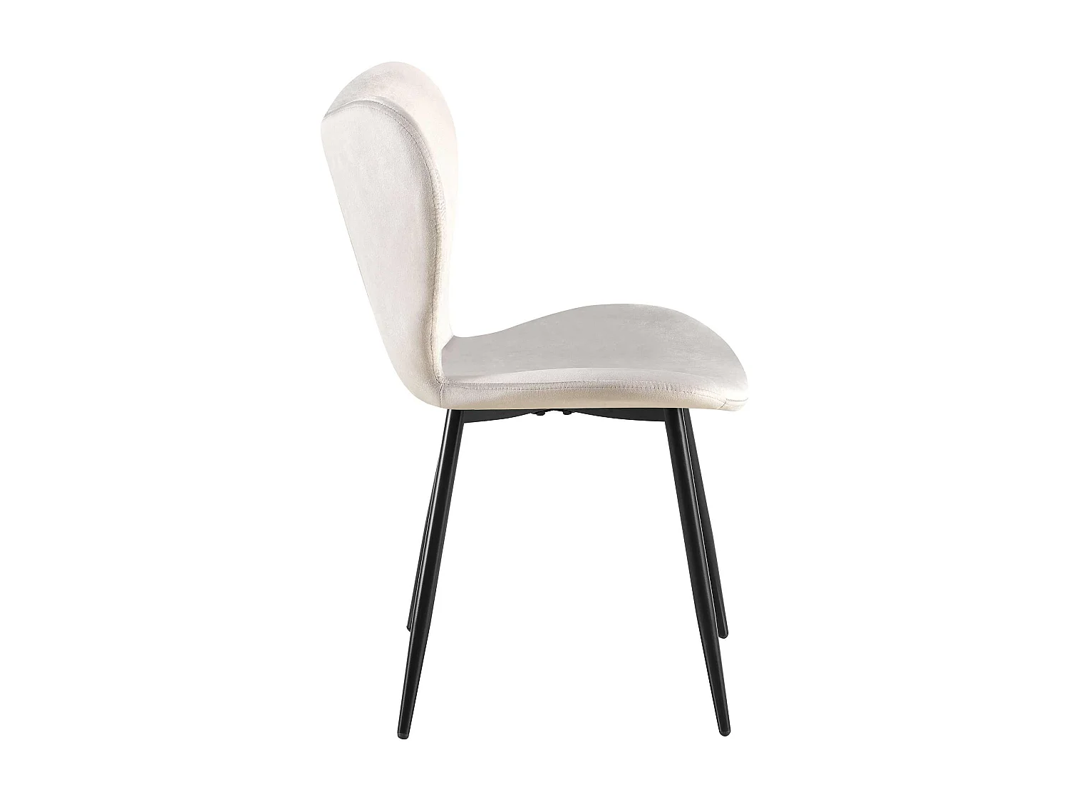 chaise salle à manger - Velours - Gris - Maika